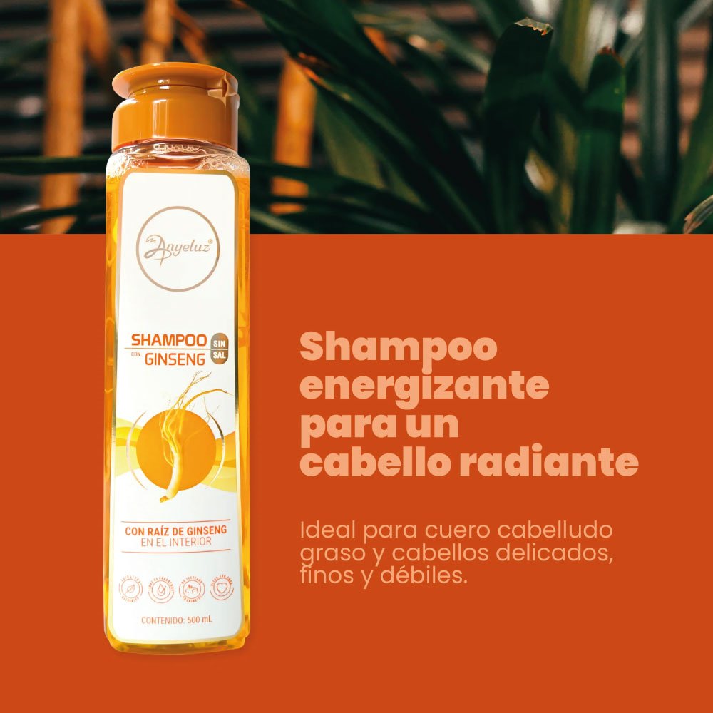 Anyeluz | Shampoo con Ginseng | Alimentos Sostenibles