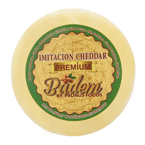 Queso de almendras tipo cheddar de Badem. Alimentos Sostenibles
