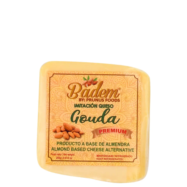 Queso de almendras tipo gouda de Badem. Alimentos Sostenibles