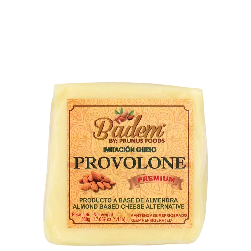 Queso de almendras tipo provolone de Badem. Alimentos Sostenibles