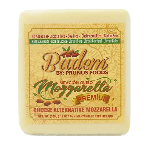 Queso de almendras tipo mozarella de Badem. Alimentos Sostenibles