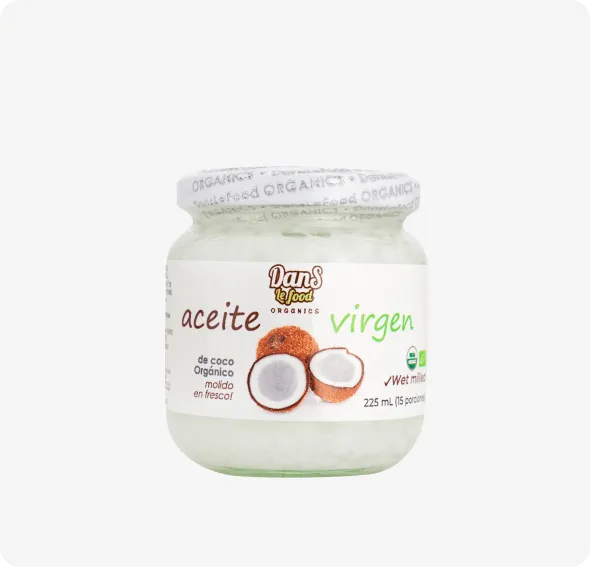 Aceite de coco virgen organico, Dans Le Food, Alimentos Sostenibles