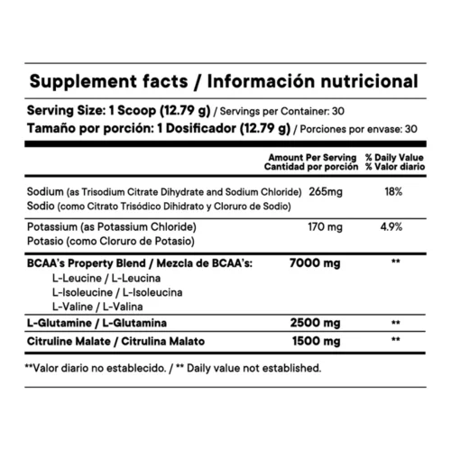 Pwr Aminos | Aminoácidos + Glutamina. PwrLab. Alimentos Sostenibles