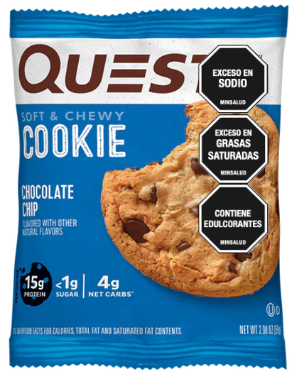 Galleta con chispas de chocolate Quest. Alimentos Sostenibles