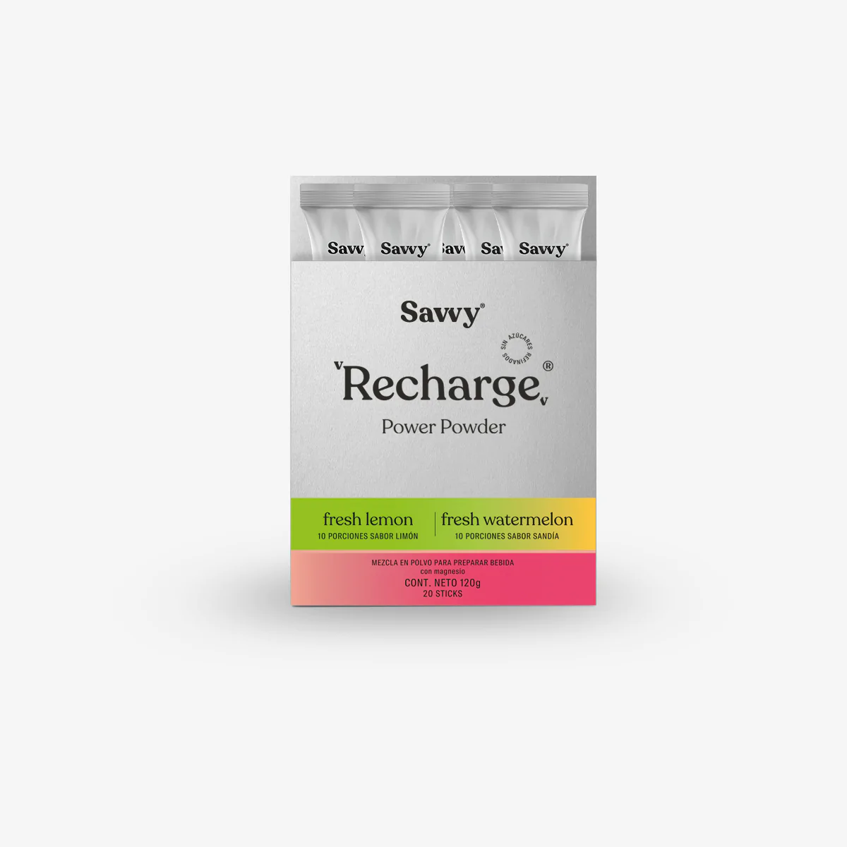 Savvy Recharge, Surtido, Limon, Sandia, Alimentos Sostenibles.
