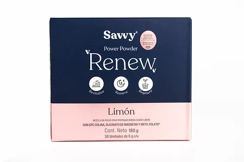 Savvy Renew Sabor a Limón. Alimentos Sostenibles.