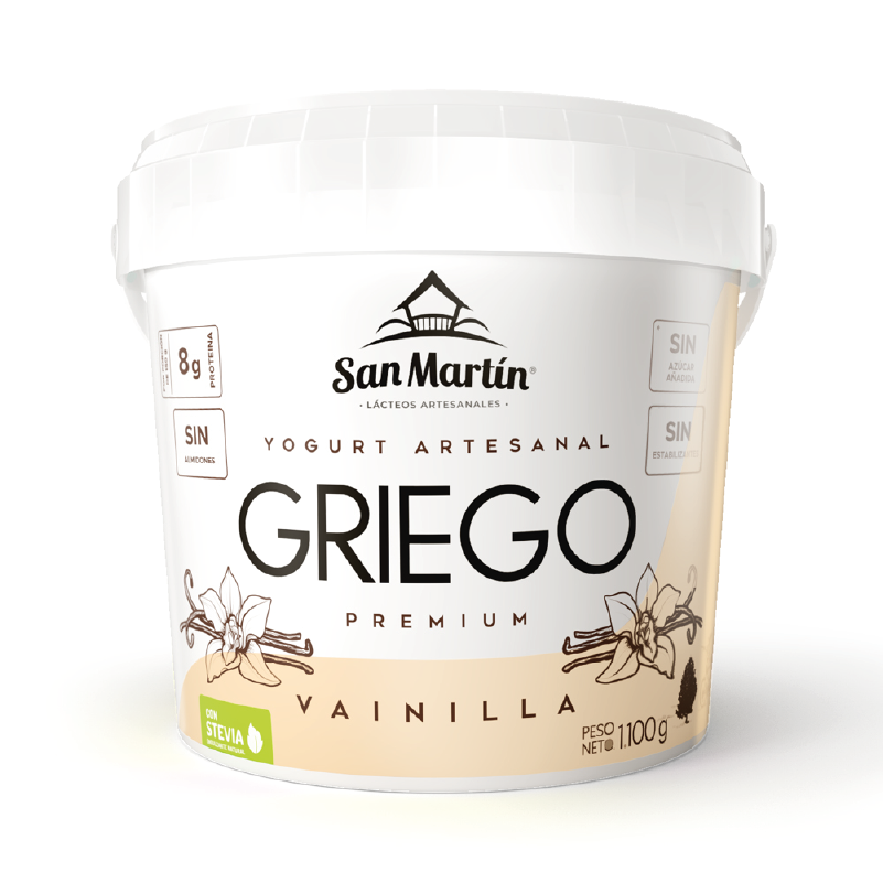Yogurt Griego de Vainilla, San Martín, Alimentos Sostenibles.