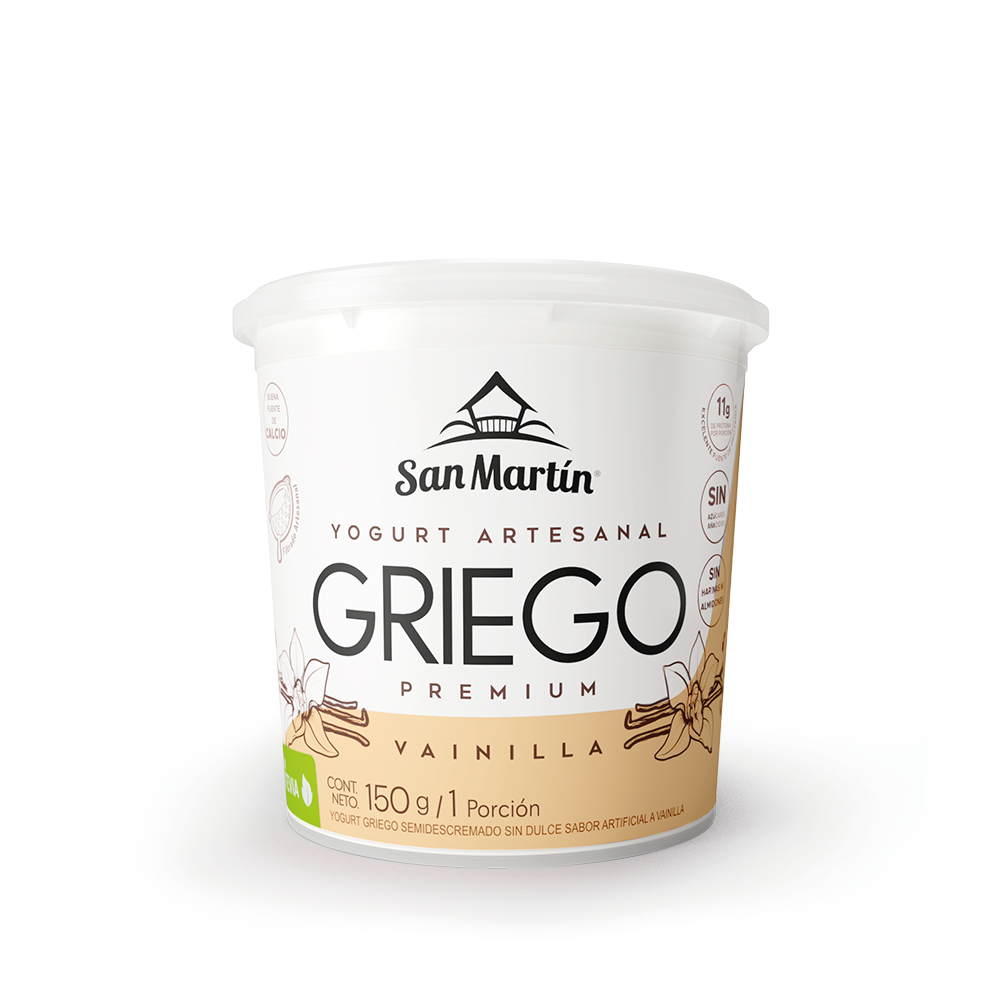 Yogurt Griego de Vainilla, San Martín, Alimentos Sostenibles.