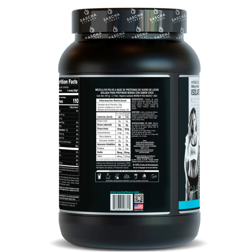 Isolate de Proteína Sascha Fitness | Alimentos Sostenibles