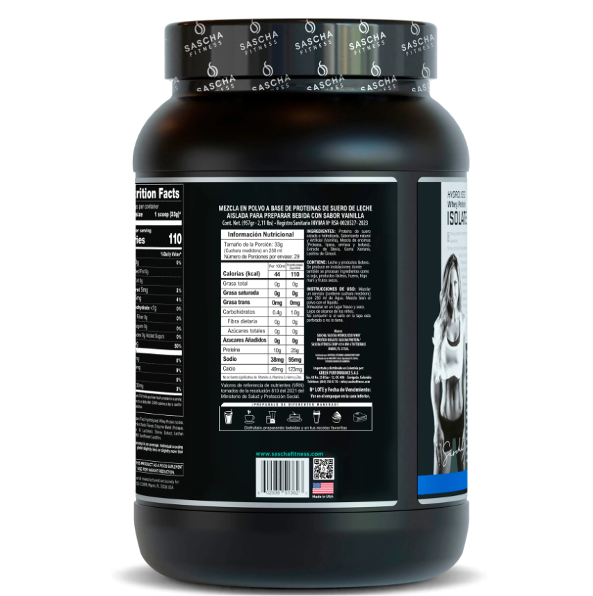 Isolate de Proteína Sascha Fitness | Alimentos Sostenibles