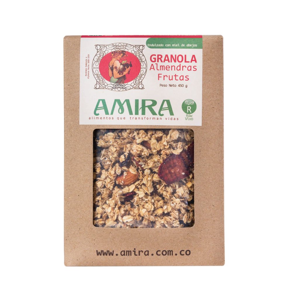 Amira | Granola Almendras & Frutas | Alimentos Sostenibles