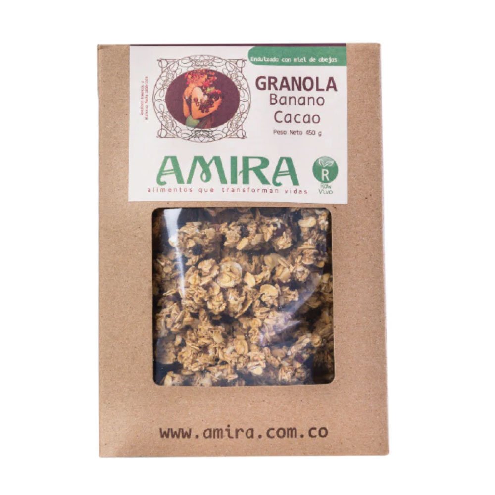 Amira | Granola Banano & Cacao | Alimentos Sostenibles