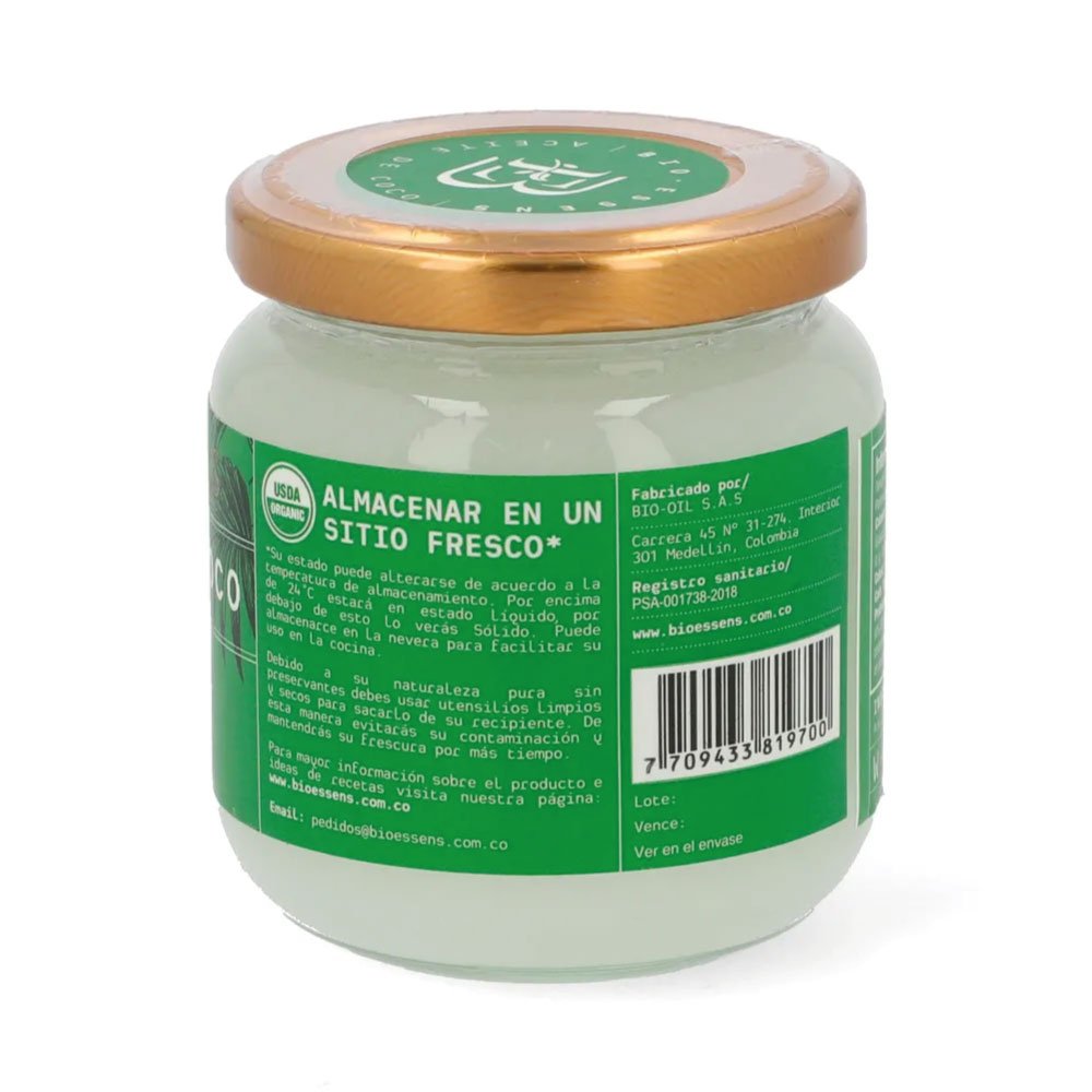 BioEssens | Aceite de Coco Orgánico | Alimentos Sostenibles