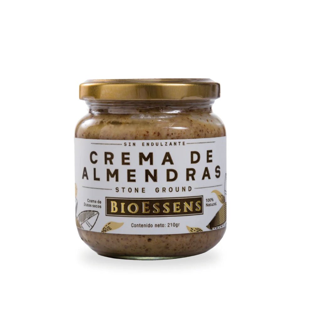 BioEssens | Crema de Almendras Sin Azúcar 210 grs | Alimentos Sostenibles