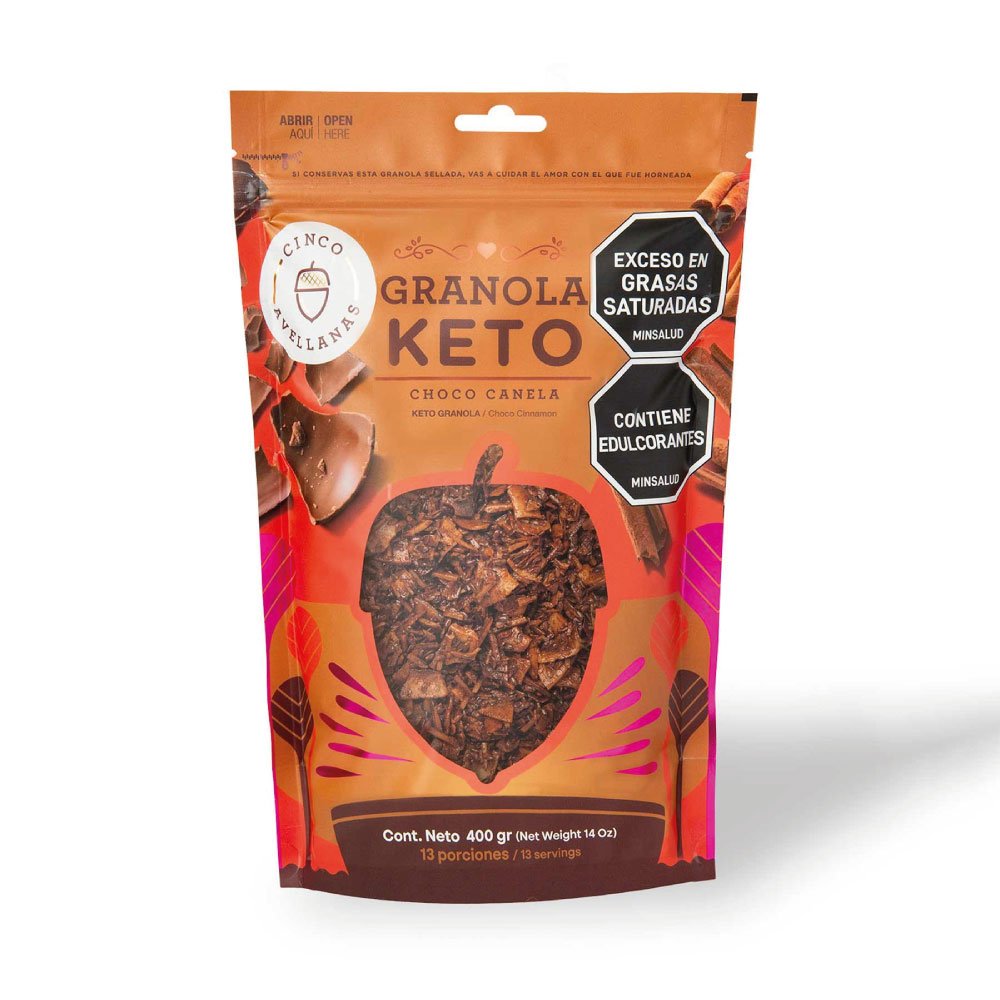 Cinco Avellanas | Cinco Avellanas | Granola Keto Choco Canela | Alimentos Sostenibles