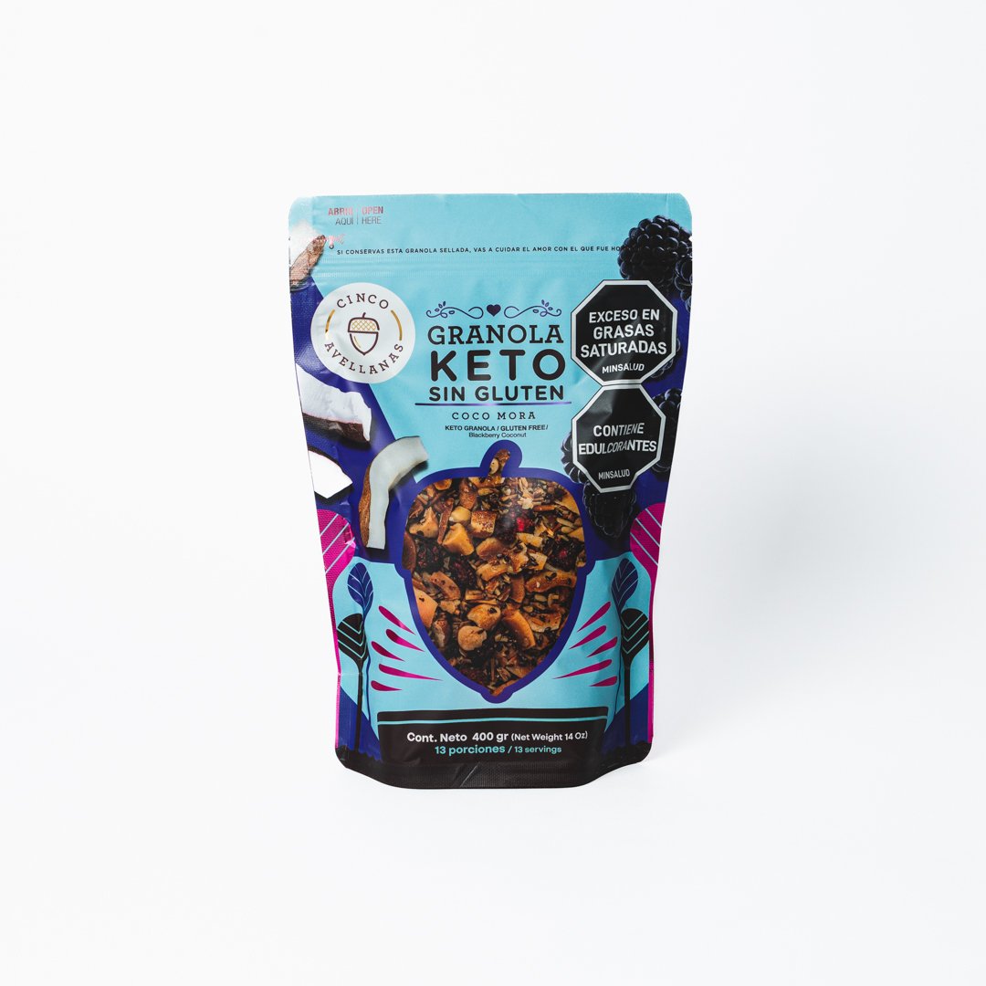 Cinco Avellanas | Granola Keto Coco Mora | Alimentos Sostenibles