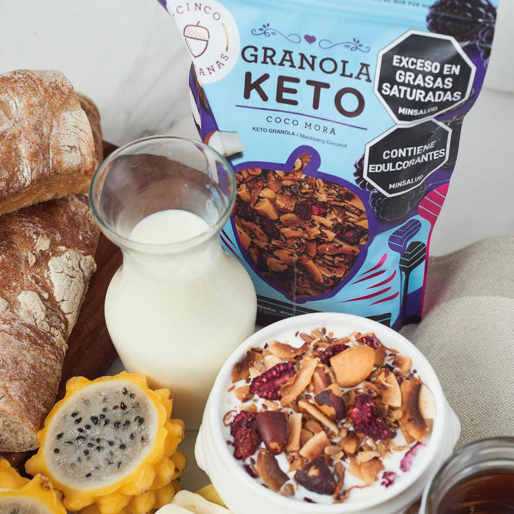 Cinco Avellanas | Granola Keto Coco Mora | Alimentos Sostenibles