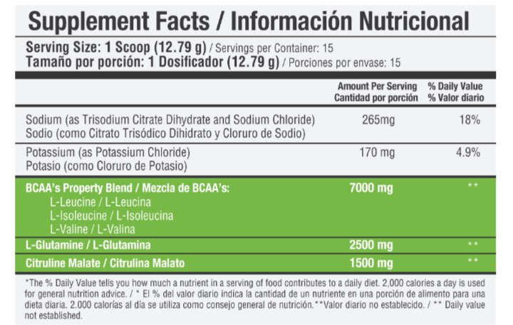 Healthy America | BCAA´S 192 gr | Alimentos Sostenibles