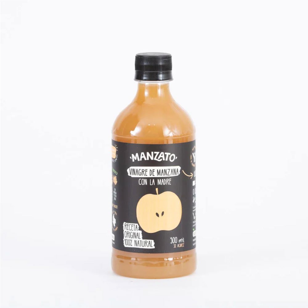 Manzato | Vinagre de Manzana 500 ml | Alimentos Sostenibles