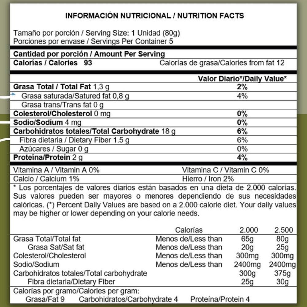 Maria Pilera | Arepas Arroz Integral 5 Unidades | Alimentos Sostenibles