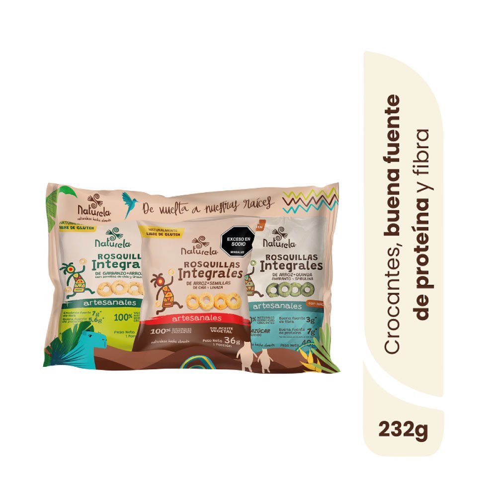 Naturela | Rosquillas Integrales 6 Unidades | Alimentos Sostenibles