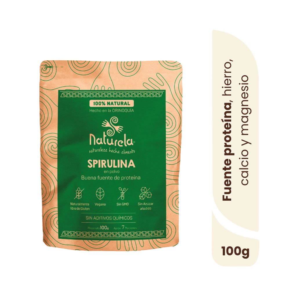 Naturela | Spirulina en Polvo 100 gr | Alimentos Sostenibles