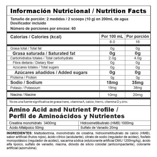Nutramerican Pharma | Crea Stack Frutos Rojos 1.3 Libras | Alimentos Sostenibles