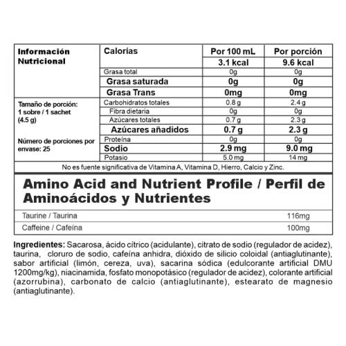 Nutramerican Pharma | Energy X 25 Sachets | Alimentos Sostenibles