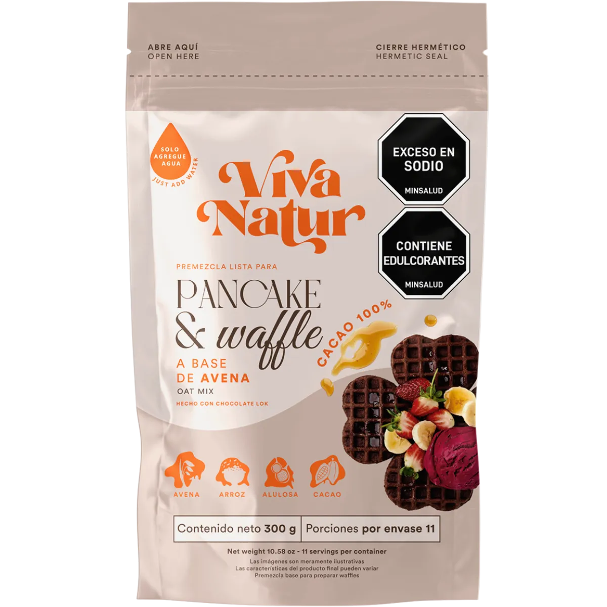Viva Natur | Mezcla para Pancakes Cacao | Alimentos Sostenibles