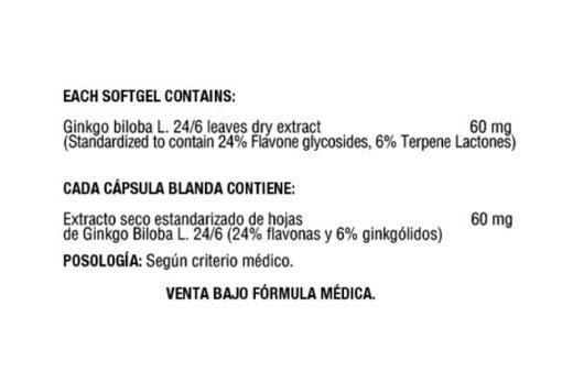 Healthy America | Ginkgo Biloba 60 mg | Alimentos Sostenibles
