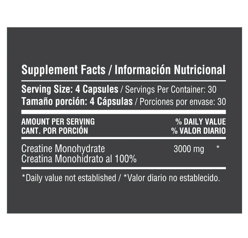 Healthy America | Creatine Monohydrate 120 | Alimentos Sostenibles